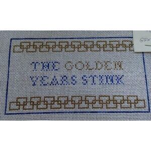 CC Designs Needlepoint Canvas Golden Years Stink Hand Painted Blue Si 291A